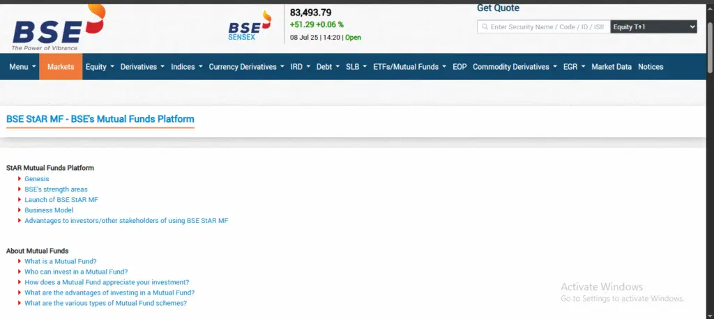 BSE STAR MF